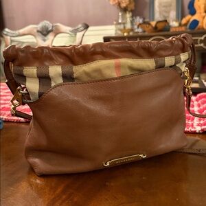 Burberry Brown Leather Shoulder Bag